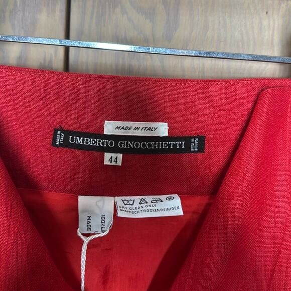 Vintage NWT Umberto Ginocchietti Women's Red Pencil Skirt - Picture 4 of 6